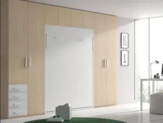 Composición mueble cama abatible vertical