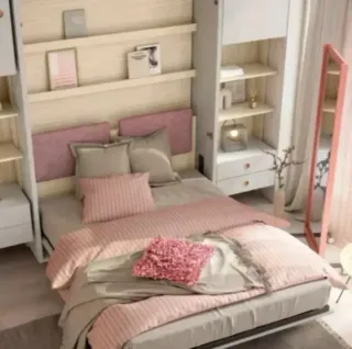 Composición mueble cama abatible vertical