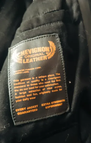 Cazadora Piel Chevignon Negra