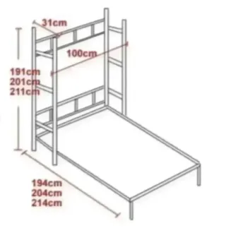 CAMA ABATIBLE VERTICAL NIUS80x180/190