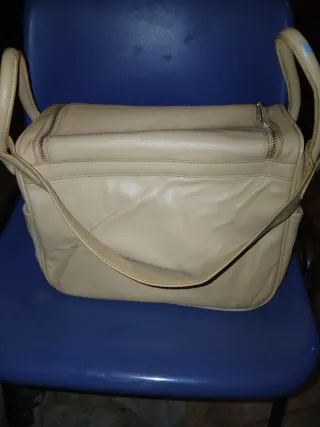 Borsa donna beige con occhio multicolor