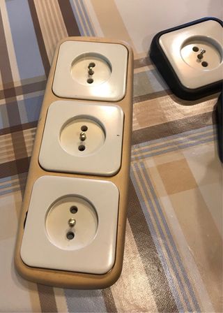 Lote Enchufes Vintage Simon