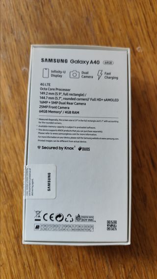 Scatola vuota originale per Samsung Galaxy A40