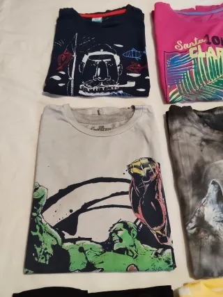 Lote 9 Camisetas Manga Corta Talla 10/12