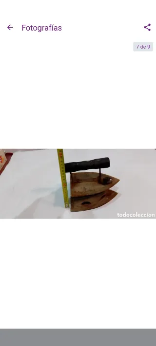 Plancha de carbón antigua siglo XIX