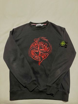 Sudadera Stone Island Negra Dragon