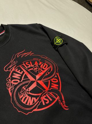 Sudadera Stone Island Negra Dragon