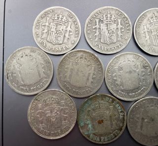 1 Peseta Plata ARRAS; Alfonso XII y XIII 1883 1903