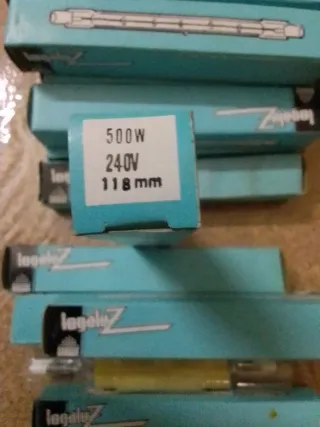 20 Lámparas Halógenas Lineal R7s Logaluz 500W