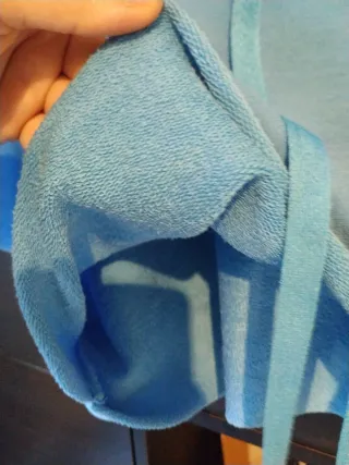 Sudadera mujer Bershka Crop Top S Capucha Azul