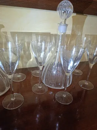 Set 12 Bicchieri Caraffa Bottiglia Cristallo