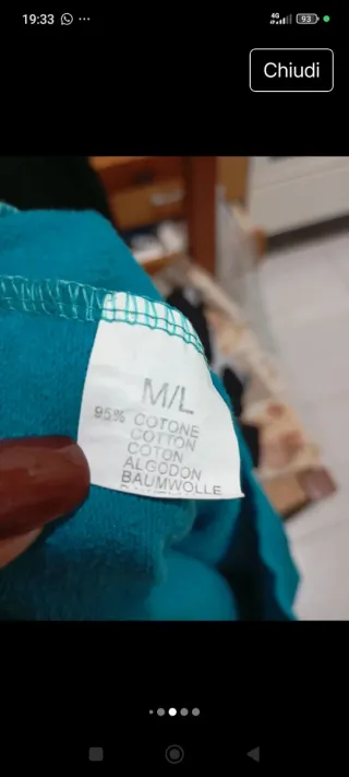 Felpa con cuore e strass taglia ML