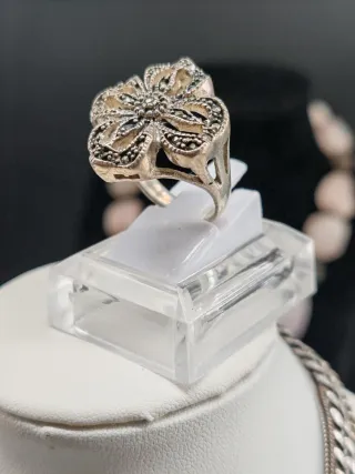 Anello Vintage Argento 925 Marcassite