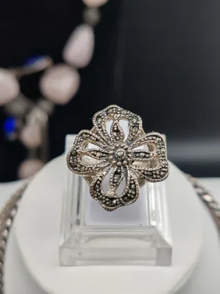 Anello Vintage Argento 925 Marcassite