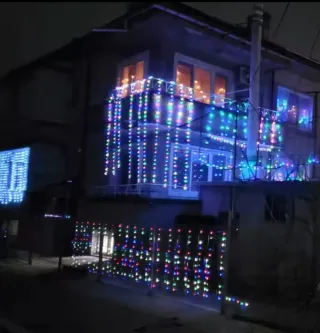 Cortina Luces LED Solares Multicolor