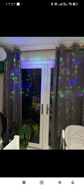 Cortina Luces LED Solares Multicolor