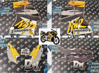 Decals Kit for Honda NSR 50 RR -- 1997, black