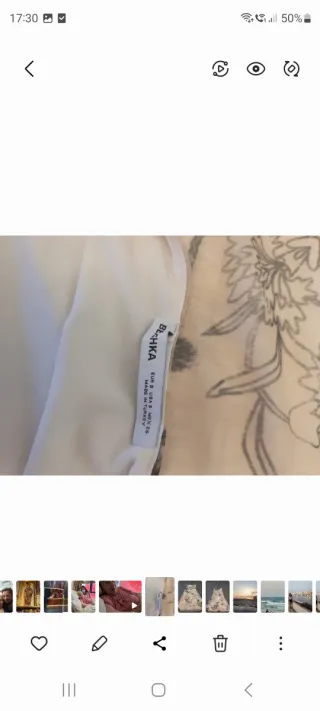 Vestido Bershka Beige y Gris Talla S