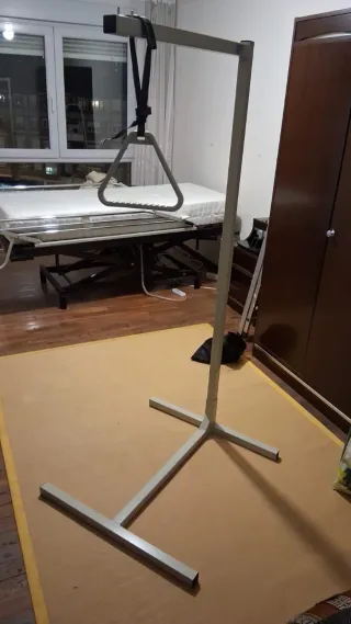 Cama geriátrica articulada con carro elevador