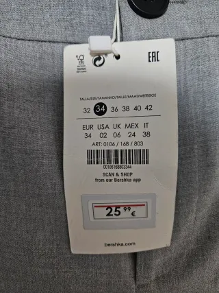 Pantalones cargo grises anchos