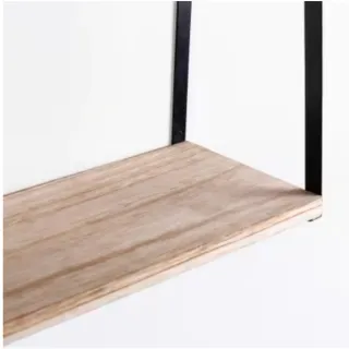 Estantería 2 Niveles Madera y Metal