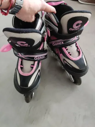 Patines Gonex Talla 31-34 Ajustables con luces