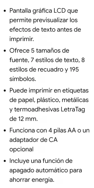 Rotuladora Dymo LetraTag LT-100H