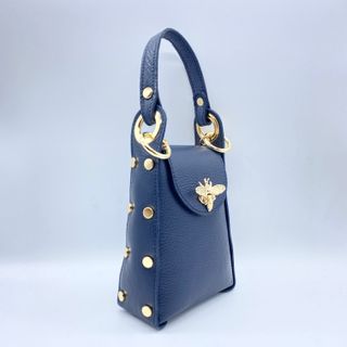 Minibolso de piel auténtica | Adorno de abeja 0302