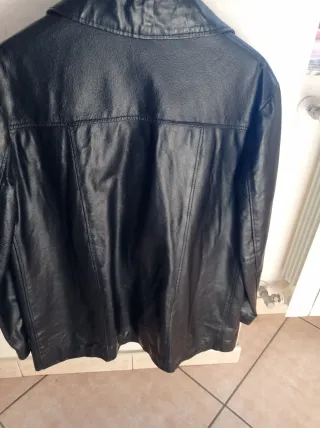 Giacca pelle nera donna taglia 44