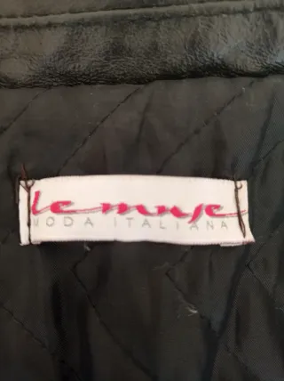 Giacca pelle nera donna taglia 44