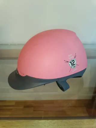 Casco de equitación rosa para niña