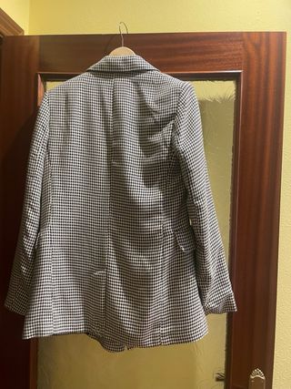 Americana cuadros blanco y negro