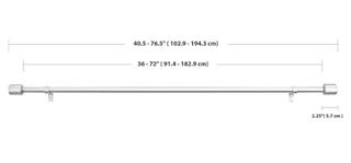 2 Barras Cortina Extensible 91-183cm NUEVAS