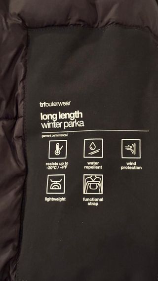 Abrigo largo Zara negro mujer