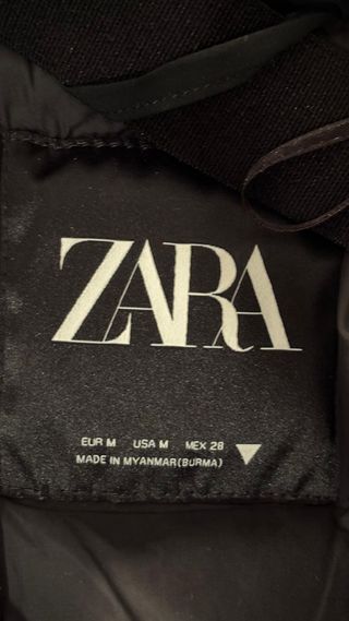 Abrigo largo Zara negro mujer