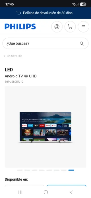 TV Philips Ambilight 50