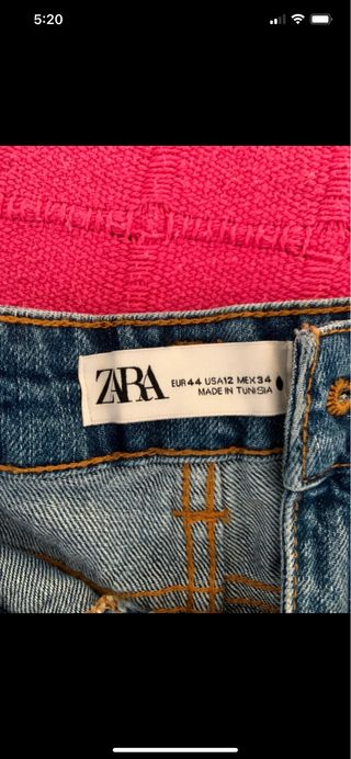 Falda Short Jeans Zara Azul