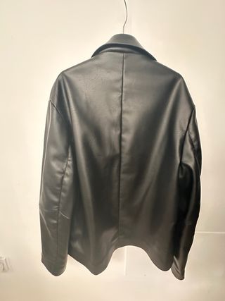 Chaqueta Piel Zara Negra