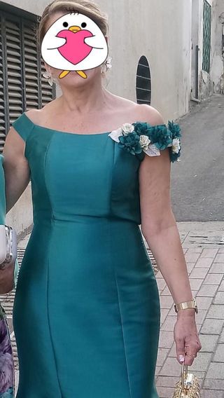 Vestido de fiesta verde