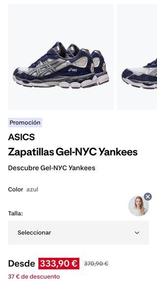 Zapatillas Asics Gel Hombre Azul/Gris