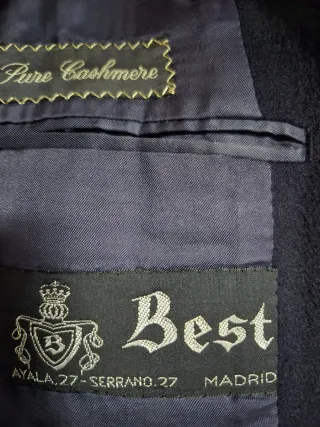 Chaqueta de cachemir azul