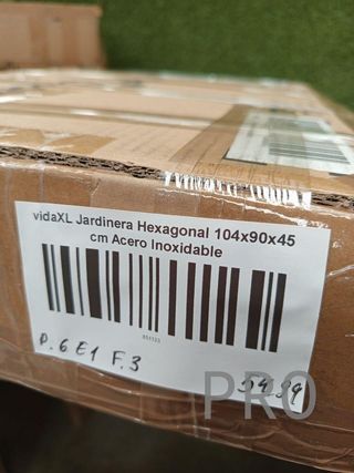 vidaXL Jardinera hexagonal de acero