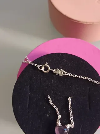 Gargantilla Tous Plata Corazón Lila