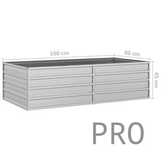 Macetero metálico gris - Jardinera - VidaXL