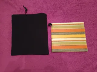 Braga cuello polar negra y multicolor