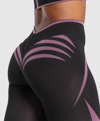 Mallas Gymshark Apex Lift Seamless Rosa Negro XS