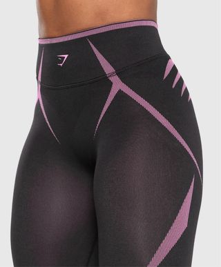 Mallas Gymshark Apex Lift Seamless Rosa Negro XS