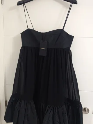 Vestido fiesta Pinko negro con etiquetas