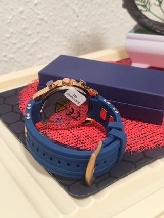 Reloj poedagar Hombre Azul y Dorado