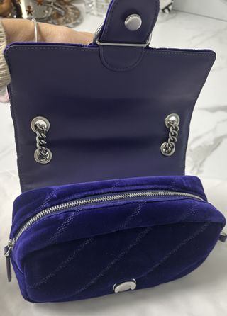 Borsa Pinko Love Bag Velluto Viola